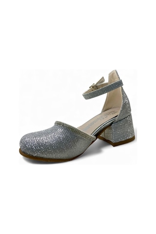 771 Kız Çocuk Okul Öncesi Topuklu Abiye Ayakkabı GÜMÜŞ