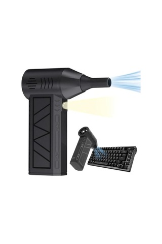 Orret Home Turbo Fan Elektrikli Hava Kompresörü 90000 Rpm Üfleme Gücü, 3 Kademeli Güç Ayarı, 5000 Mah Şarjlı, Led Işıklı, Toz Püskürtme Ve Temizlik Cihazı, Taşınabilir Kompakt Üfleme Makinesi