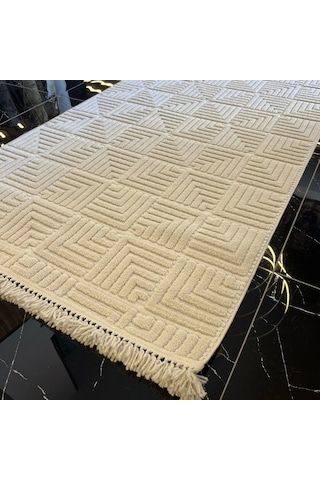 Hoom Rugs Design 1062 Bej Yumuşak Dokulu Desensiz İskandinav Halı Bej