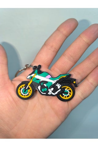 Silikon Kaliteli Motosiklet Anahtarlığı Esnek, Dayanıklı Ve Şık Tasarım Yeşil