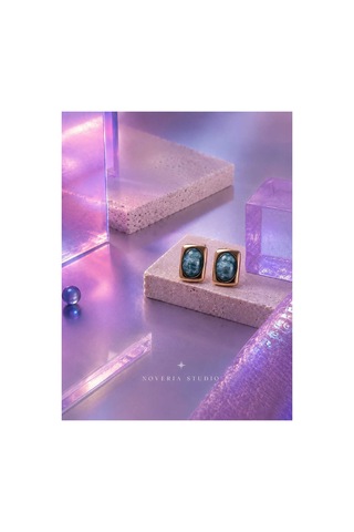 Aura Collection Vintage Marble Küpe Altın Altın