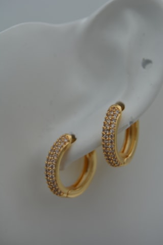 Stoneagejewellery Stoneage Zirkon Taşli Kilitli Küpe N11.88571 Çok Renkli