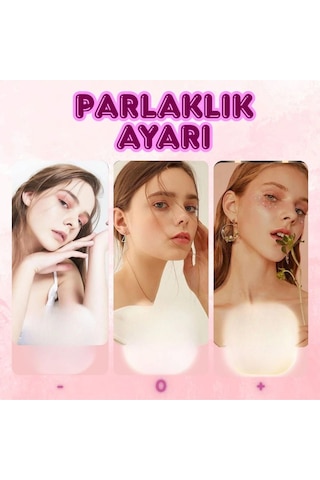 Ledli Makyaj Çantası Aynası, Parlaklık Ayarlı Katlanabilen Seyehat Aynası El Makyaj Aynası Çok Renkli