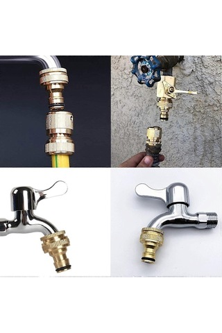 2'li Saf Bakır Bahçe Hortumu Bağlantısı Su Hortumu Bağlantısı - Wellngs Diğer