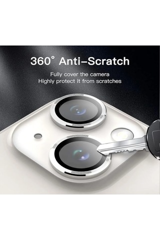 Iphone 15 / 15 Plus Uyumlu Kamera Lens Koruyucu 2 Li Set Natural Grey