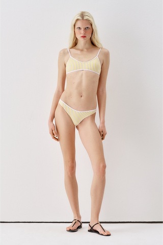 Sagaza Studio Ss6053 Çizgili Bikini Set Sarı