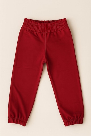 Kız Çocuk %100 Pamuk Beli Ve Paçası Lastikli Eşofman Altı - Bordo 3-4 Yaş 8-9 Yaş Bordo