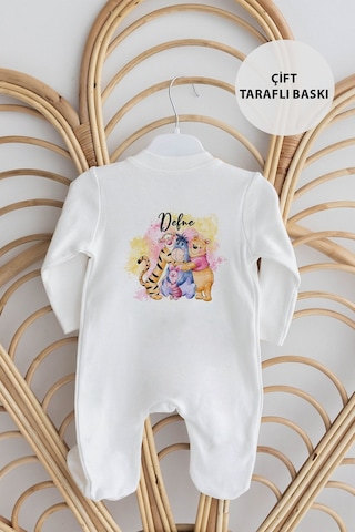 Lilabio %100 Organik Isme Özel Isimli 10lu Hastane Çıkışı Winnie Ekru