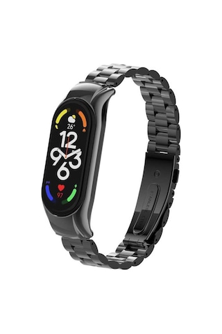 Xiaomi Mi Band 7 Uyumlu Krd-04 Metal Ardx Kordon-siyah