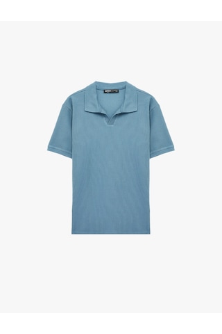 Koton Regular Fit Kısa Kollu Pamuklu Polo Yaka Tişört Mavi 6sam10393mk
