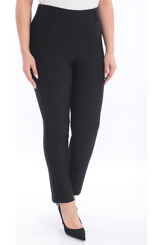 Petunya Butik Bel Lastikli Punto Kumaş Pantolon Haki Yeşili