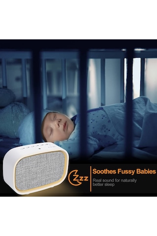 Geeroyoo Beyaz Gürültü Uyku Makinesi: 10 Ses, Sıcak Gece Işığı Ve Otomatik Kapatma İle Bebekler, Hamileler Ve Yetişkinler İçin Rahat Uyku