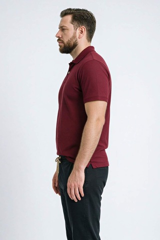 Defacto %100 Pamuk Polo Tişört H1650ax26spbr285 Bordo-br285