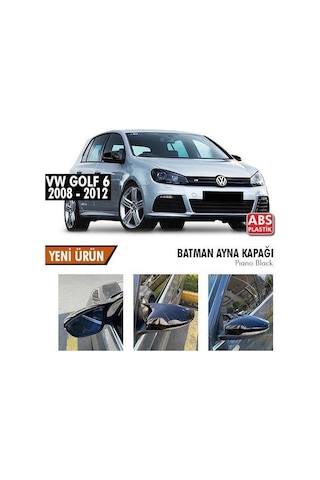 Ebal Otomotiv Vw Golf 6 2008-2012 Batman Yarasa Ayna Kapağı Piano Black ABS