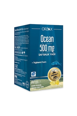 Ocean 500 MG Balık Yağı 60 Kapsül