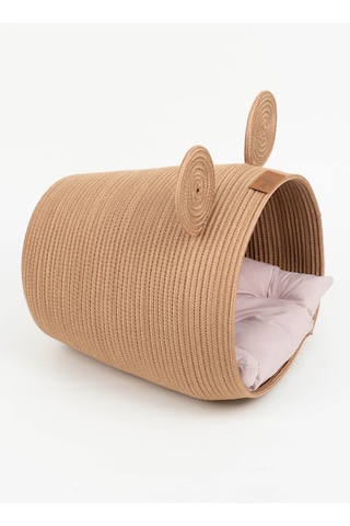 Reyo Max Design Maxie Bunny Kedi Yuvası Ve Köpek Yatağı Pudra Yumuşak Ve Konforlu Kedi Köpek Yatağı