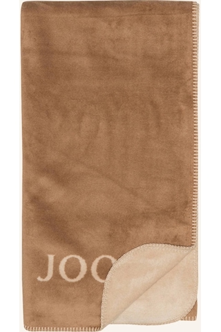 Joop Uni Doubleface Battaniye 150x200 Cm Çift Taraflı Yumuşak Doku Ve Zierstich Detay Pamuk Battaniye Kahverengi 150 X 200 Cm