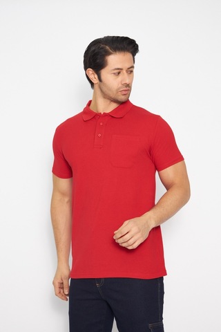 Orange Safety Kırmızı Kısa Kol Polo Yaka T-shirt