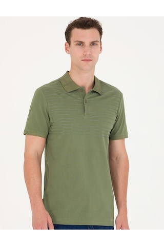 Pierre Cardin Erkek Haki Tişört 50275708-vr027 Haki