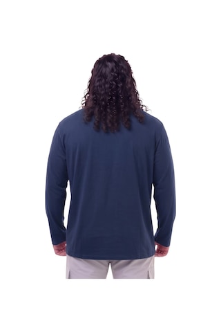 Erkek Büyük Beden 115 - 155 Kilo Arası Uygun Bedenli % 100 Pamuk Uzun Kol Bisiklet Yaka Sweatshirt Lacivert