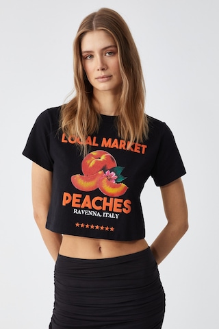 ETHIQUET BE VETH Kadın Bisiklet Yaka Oversize Siyah T-Shirt
