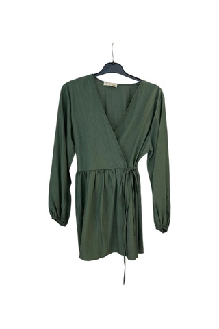 Z-521 Pile Ve Kimono Detaylı Pantolonlu Çilek İkili Takım Haki