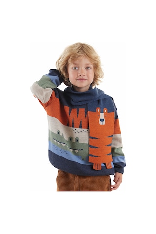 Denokids Kaplan Timsah Erkek Çocuk Atkı Renkli