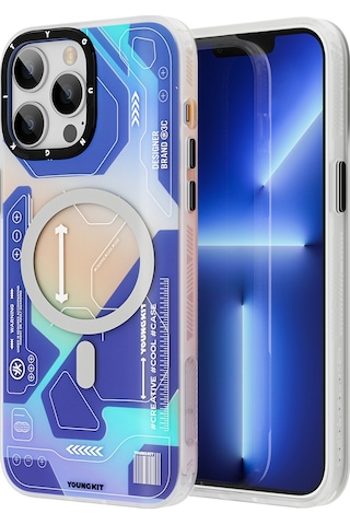 Youngkit Apple Uyumlu iPhone 13 Pro Max Kılıf Magsafe Şarj Özellikli YoungKit Metaverse Serisi Kapak YOUNGKİT-TA85044