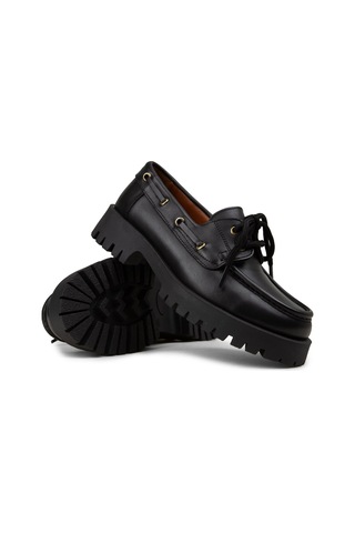 Deery Kadın Hakiki Deri Siyah Marin Loafer - 02036zsyhc02