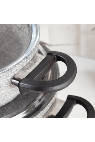 Bernardo Dora - 7 Parça Granit Tencere Seti