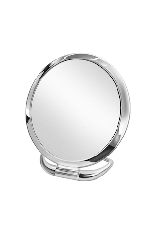 Suntek Asılabilir Yuvarlak Masaüstü Makyaj Aynası Gümüş