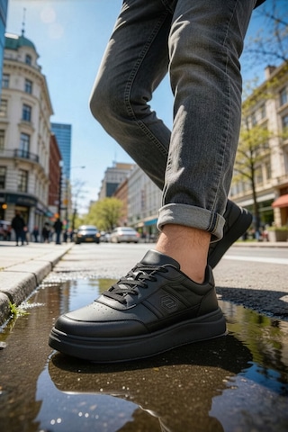 Daxtors D07003 Günlük Ortopedik Erkek Sneaker Spor Ayakkabı Siyah