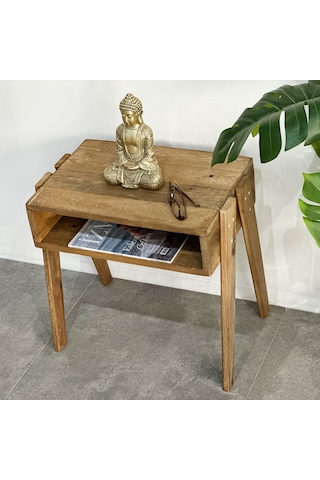 Ahşap Komodin Sehpa Yan Sehpa Açık Raf 5316