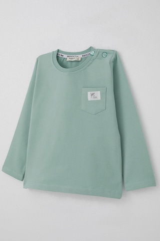 Breeze Erkek Bebek Uzun Kollu Tişört Cool Yazı Armalı Cepli 9 Ay-3 Yaş, Mint Yeşili Mint Yeşili