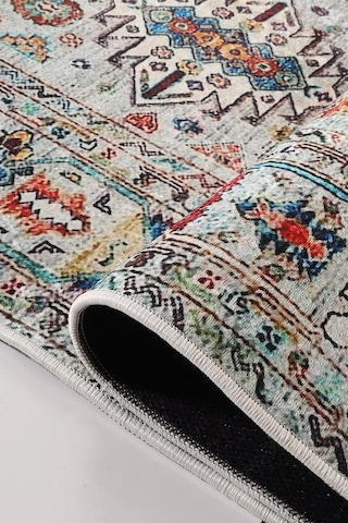 Blghome Renkli Etnik Desen Modern Halı Dekoratif Kilim Gri - Renkli