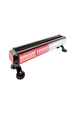 Çakar lamba çift taraflı 54 led kırmızı-beyaz / LAPA526-1
