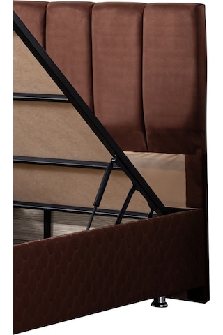 Setaymobilya Baza, Tetra Koyu Kahve Tek Kişilik Baza + Başlık, Mdf, Setay