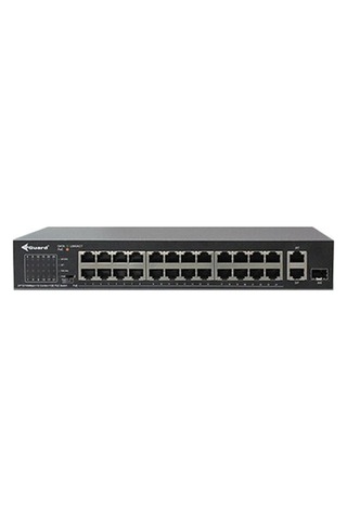 Vguard Vg-sw1024p-225 24 Port 10/100mbps Rj45 + 1 Port 10/100mbps Rj45 + 1 Port 10/100/1000mbps Combo 225w Poe Yönetilemez Switch