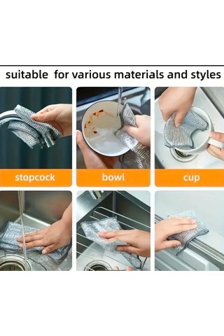 Mainshop Bulaşık Tel Bezi 20 Adet M-602 Gri