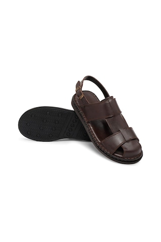 Ducavelli Messina Hakiki Deri Erkek Sandaleti - Hakiki Deri Sandalet - Ortopedik Taban Sandalet - Hafif Deri Sandalet