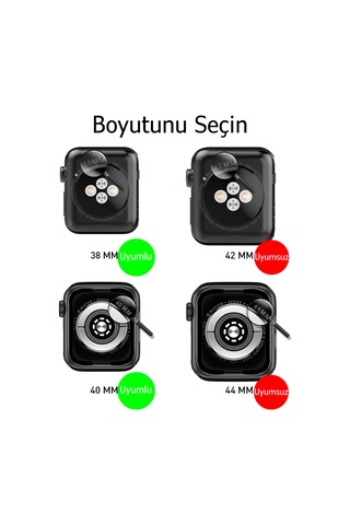 İos Watch Uyumlu  Kordon Watch Kayış 38-40-41mm Uyumlu  Alerjen İçermez Wa03