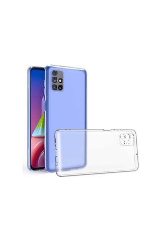 Samsung Galaxy Uyumlu M31S Kılıf Kamera Korumalı Süper Silikon Şeffaf Kapak