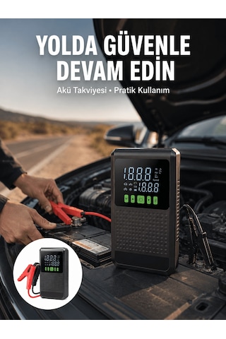 Shnstore Şarjlı Araç Akü Takviyeli Hava Pompası Powerbank Özellikli Yeni Nesil Shntknd0720