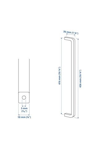 Ikea Borghamn 2'li Mobilya Kulpu 426 Mm Siyah