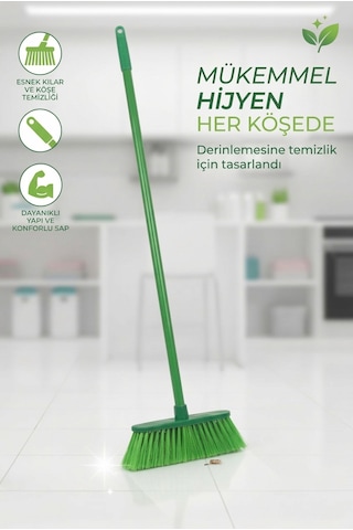 Ergonomik Yeşil Saplı Temizlik Fırçası Derinlemesine & Kolay Temizlik