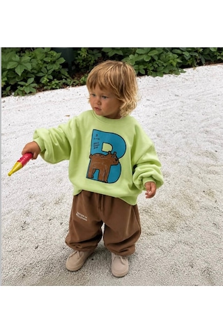 Poala Kids Bear Eşofman Takım Yeşil Poala Kids Bear Eşofman Takım Yeşil