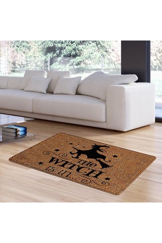 Suntek Komik Kapı Mat Giriş Kaymaz Kauçuk Arka Paspas Halı Cadı