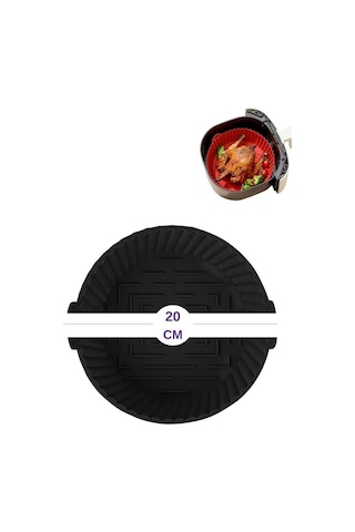 Onikiden Yanmaz Yapışmaz Airfryer Silikon Pişirme Kabı Sl099 - Tüm Fritözlerle Uyumlu 20x5cm 001