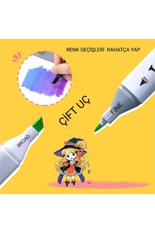 Touch Sketc 48 Adet Çift Taraflı Marker Kalem Seti