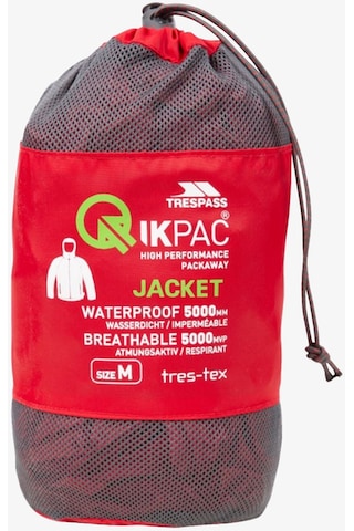 Trespass Qikpac Jacket Unisex Kırmızı Yağmurluk Uajkraı10001-red Kırmızı